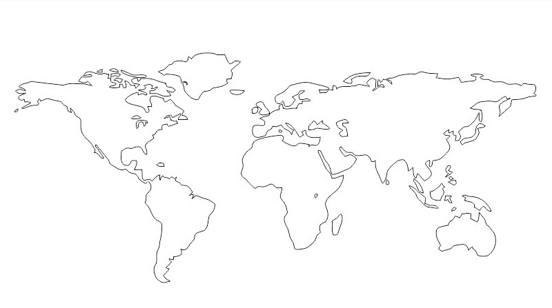 Картина Карта мира — лазерная резка картин из металла в Москве