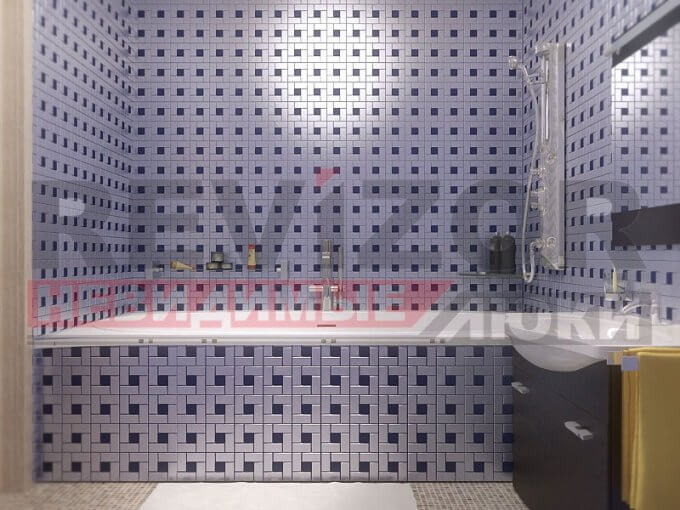 Экран Revizor в ванной - закрытое положение